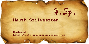 Hauth Szilveszter névjegykártya