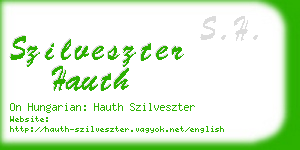 szilveszter hauth business card